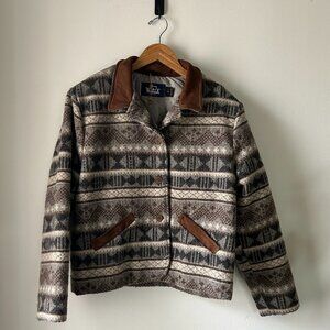 L.L. Bean Vintage Western Abstract Wool Jacket